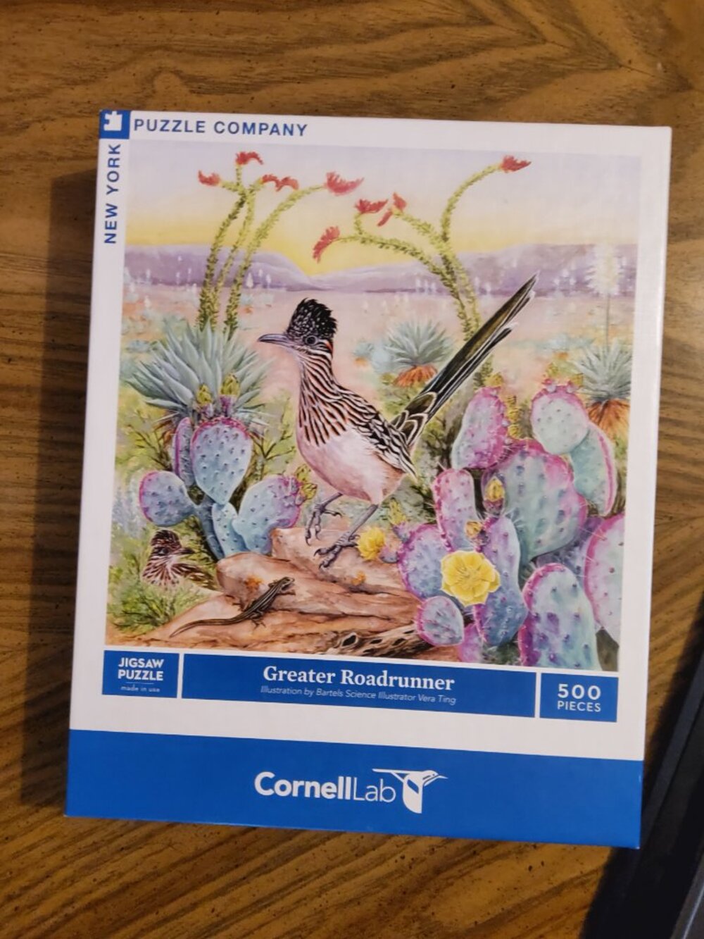 Cornell Lab of Ornithology Greater Roadrunner 500 Piece Jigsaw Puzzle Vera Ting - Picture 4 of 6